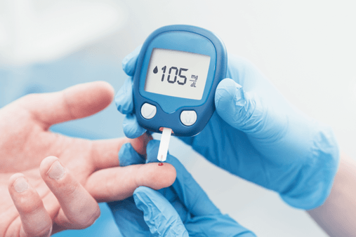 Increasing glucose level in blood plasma in diabetes mellitus